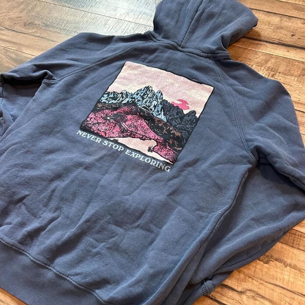 The-north-face Women's Navy and Grey Hoodie